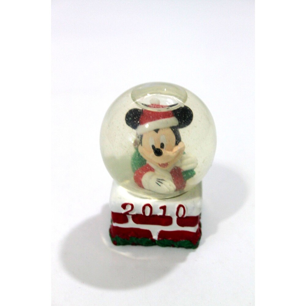 Disney Mickey Mouse Santa Snow Globe 2010 JC Penny Vintage Christmas Holiday 2"